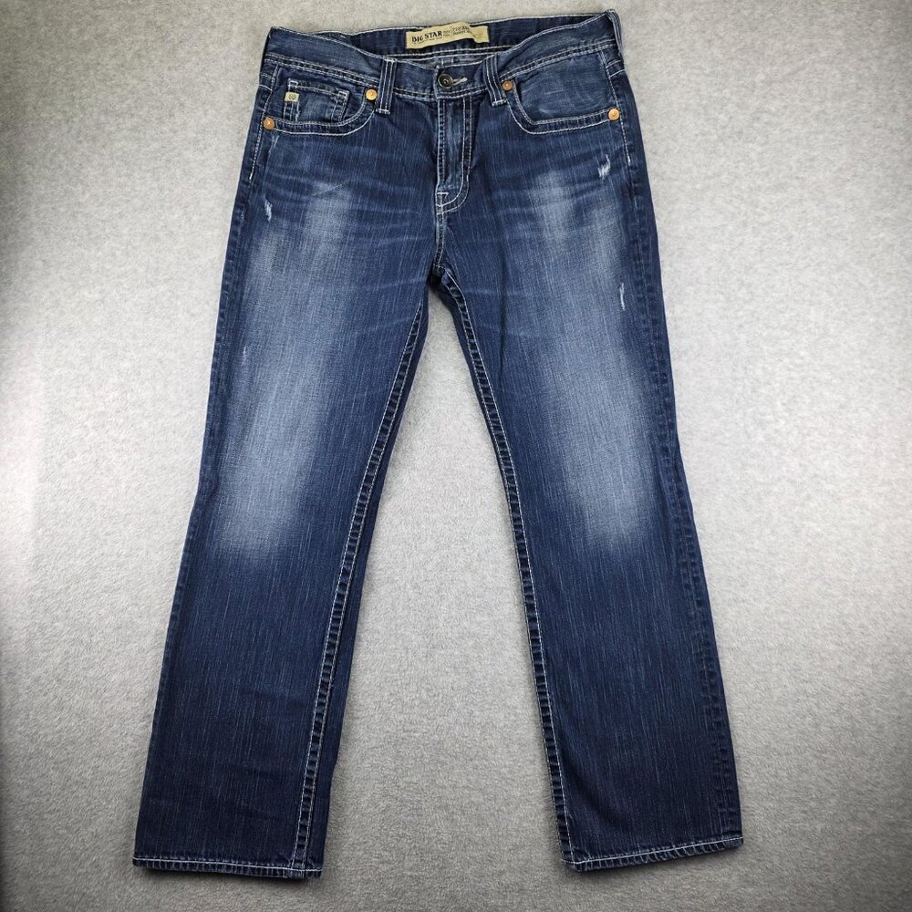 Big Star Pioneer Jeans Mens 36x32 Blue Bootcut Denim Stretch Medium Wash
